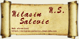 Milašin Salević vizit kartica